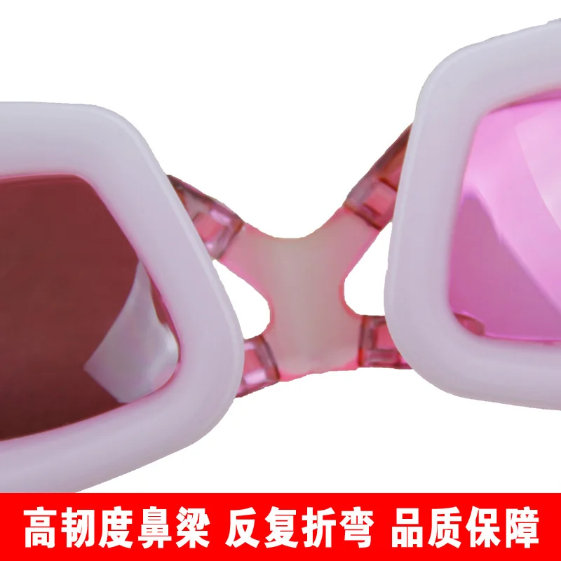 Anti-fog Swimming Goggles Plain Glass High-definition Waterproof Electroplated Myopia for Both Men And Women Big Box Swimming Gl