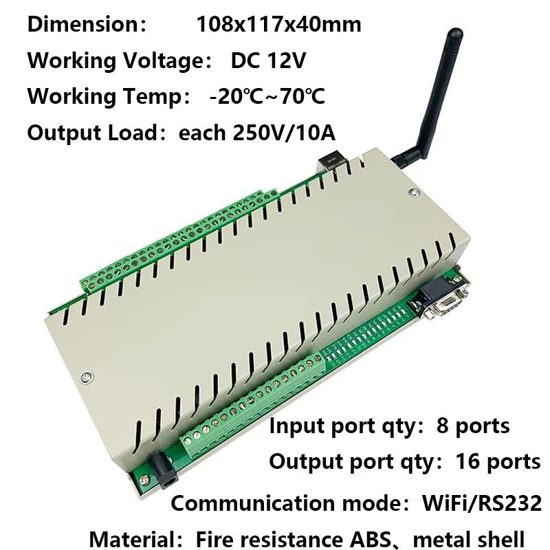 16+8 Channel WiFi Smart Intelligent Home Automation Relay Switch Module Controller Wireless Remote control PC/APP Domotica Hogar