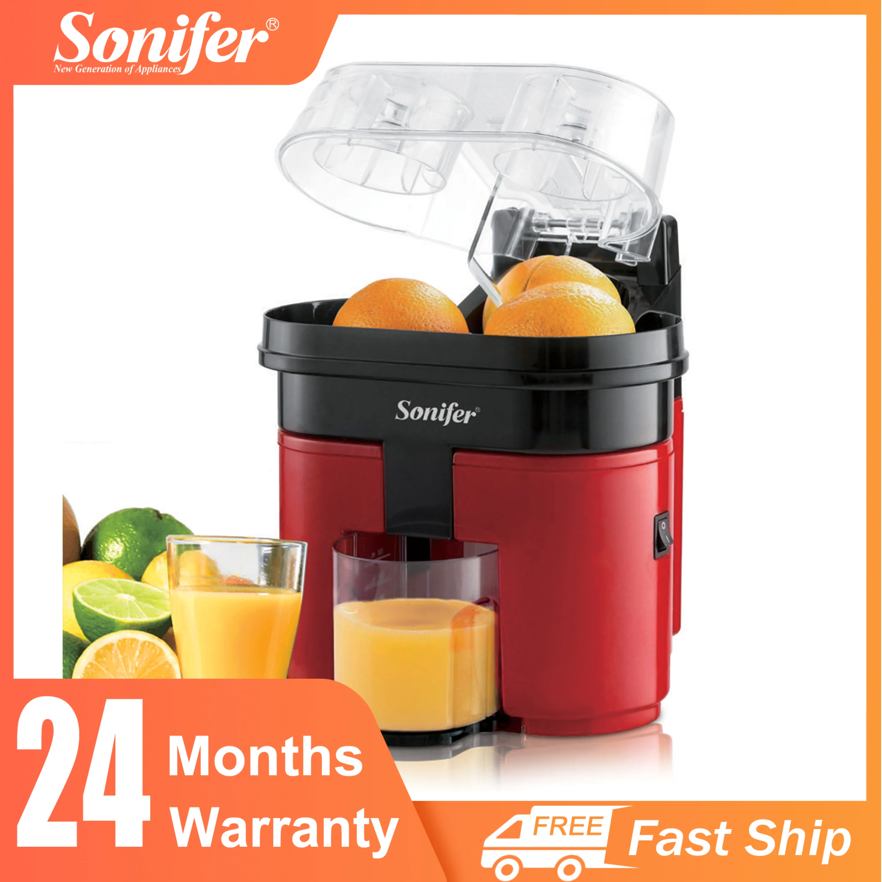 Fast Double Juicer 90w Electric Lemon Orange Fresh Juicer With Anti