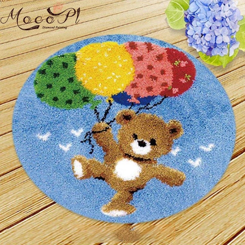 Cartoon,Latch Hook,Carpet Embroidery,Animal,Rug Kits,DIY,Cross Stitch,Latch  Hook Kits,Rug Canvas,Floor Mat Carpet,Living Room