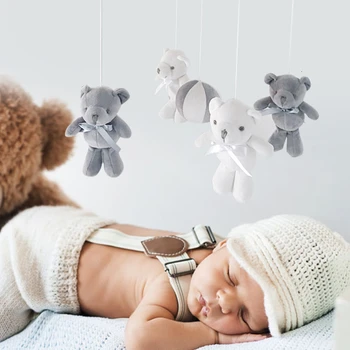 

35 Songs Bear Baby Rattles Crib Mobile Toddler Rattles Bracket Set 0-12 Months Baby Bed Bell Toy Infant Crib Music Bed Bell Toys