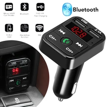 Bluetooth FM-передатчик USB Aux-модулятор автомобильный комплект громкой связи автомобильный аудио mp3-плеер а Быстрая зарядка двойная фотография