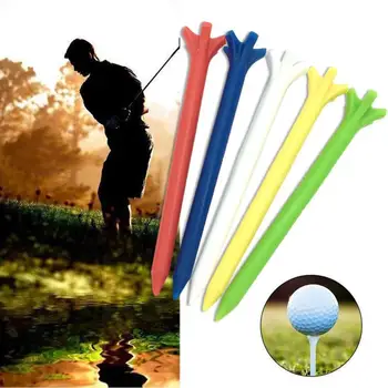 

50Pcs/Pack Multicolor Professional Zero Friction 5 Prong 70mm golf tee 5 Claw Less Resistance Durable Plastic Golf Tees