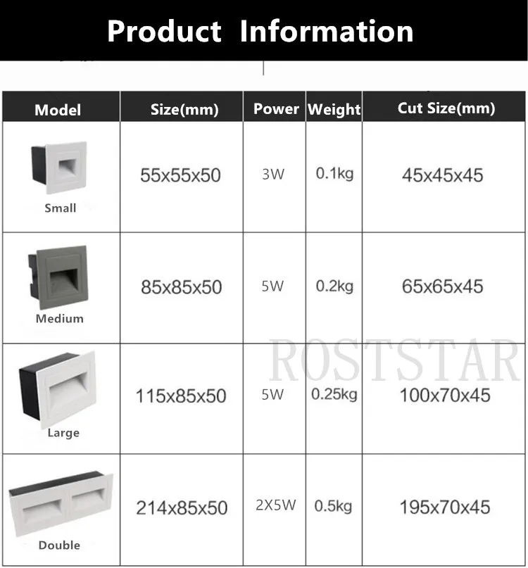 Description Picture 3 of itemOutdoor 10W Warm White LED Step Light Waterproof Stair Light Wall Embedded Underground Lamp Lighting Deck Footlight 85-265V IP67