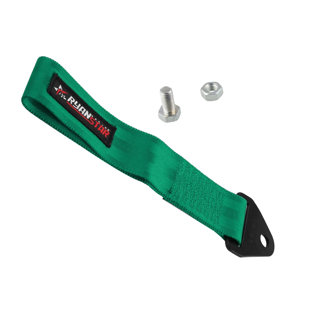 Car Automotive Tow Strap Set Front/Rear Bumper Hook