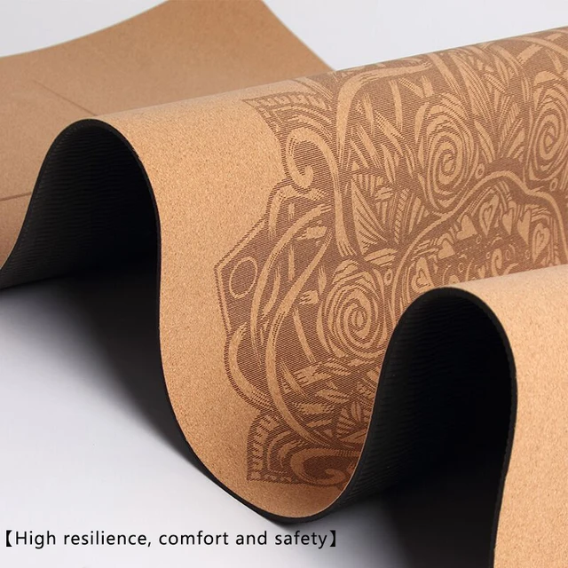 New Fashion 4mm Double Sides Non Slip High Elastic Cork Yoga Mat Fitness Gym Cushion Pilates Mats Customized 2
