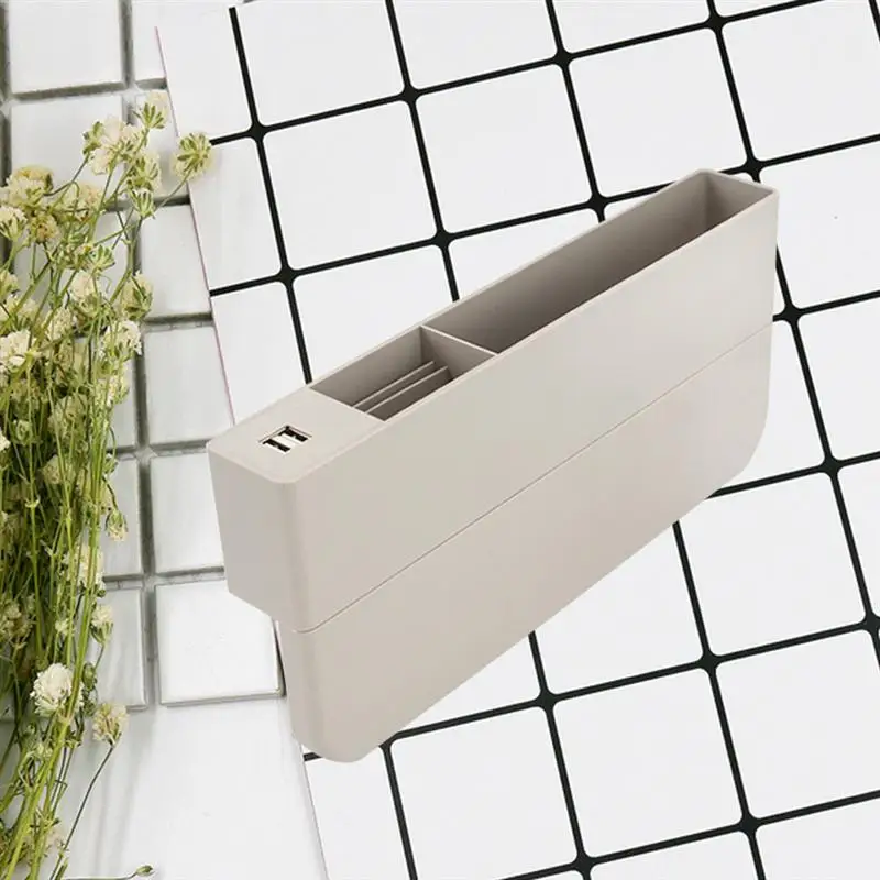 1 шт., коробка для хранения автокресла с щелочками, usb-чехол, органайзер для сиденья, коробка для хранения, контейнер, автомобильный Органайзер, установка держателя, чехол