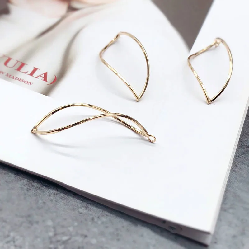 Сохраняющие цвет медные аксессуары DIY серьги из материала Открытие Кольцо C-shaped с holesi rштатные Серьги Подвески