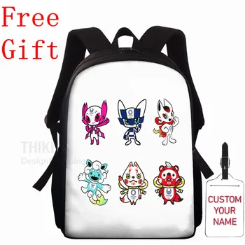 

Cartoon 2020 Tokyo Olympics Pattern Bookbag Big Capacity School Bags For Kids Girl Boys Stachels School Backpack Mochila Escolar