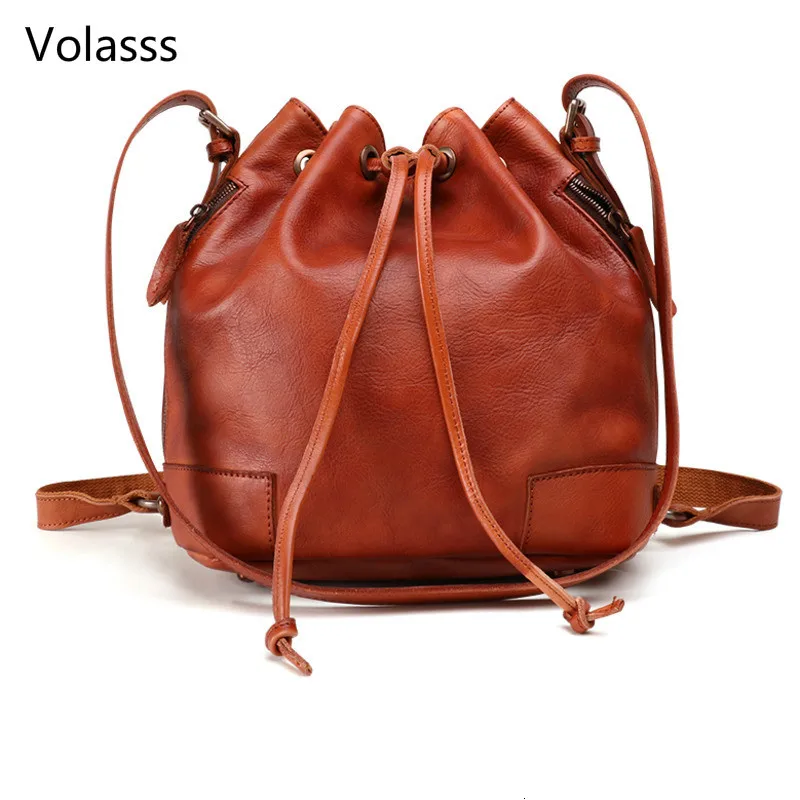 

Woman Fashion Luxury Handbags Women Genuine Leather Messenger Bag Handbag Drawstring Shoulder Crossbody Bags Designer Daypack