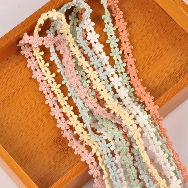Flower Pattern Multicolor Lace Fabric Sewing Accessories Lace Trim Patchwork Ribbon Handmade DIY Garment Material 2 Yards C2449