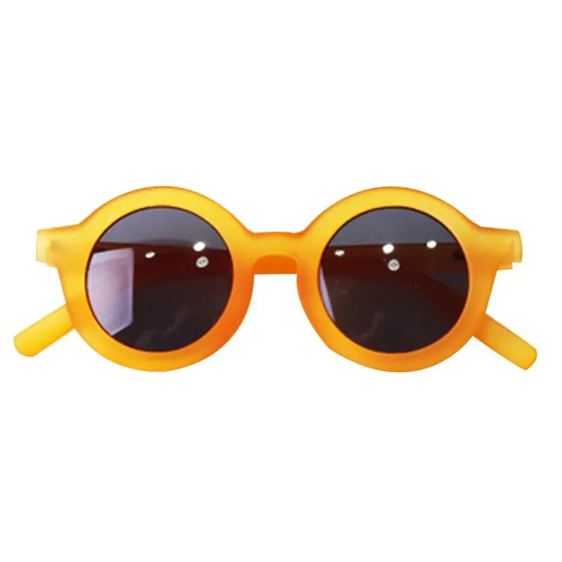 Детские круглые солнцезащитные очки в стиле ретро для мальчиков и девочек, детские солнцезащитные очки 95AB - Цвет линз: 7