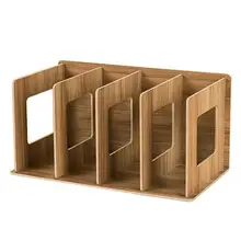 

4 Grids Wooden Bookshelf Storage Rack Tabletop Bookcase Organizer Home Decor Student bookshelf