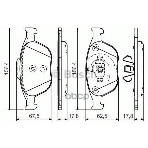 Колодки Тормозные Дисковые 0986495066 Bosch арт. 0986495066