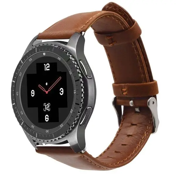 Кожаный ремешок для Samsuang Gear S3 s2 sport 20 мм 22 часов huami amazfit bip huawei gt 2 Galaxy Watch Active 42 46