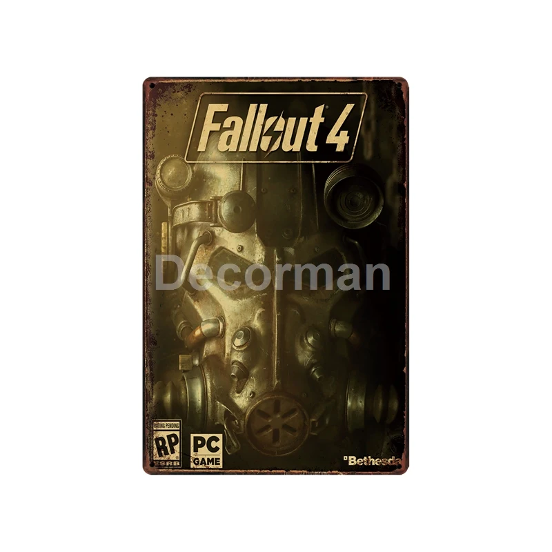 [DecorMan] Fallout напиток металлические знаки на заказ картинки на металлической табличке декор для паба LT-1763 - Цвет: LA-3714