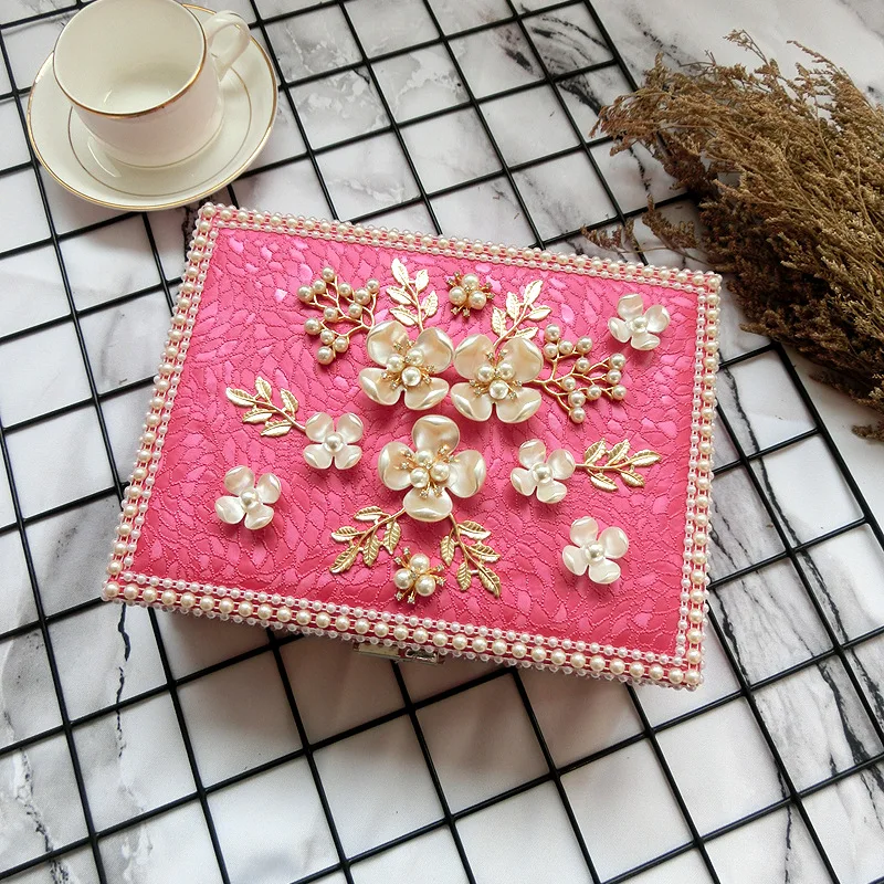 

Creative 3D Flower Jewelry Box Chinese Traditional Palace Auspicious Luxury Small Jewelry Box Jewelry Storage Box Finishing Box