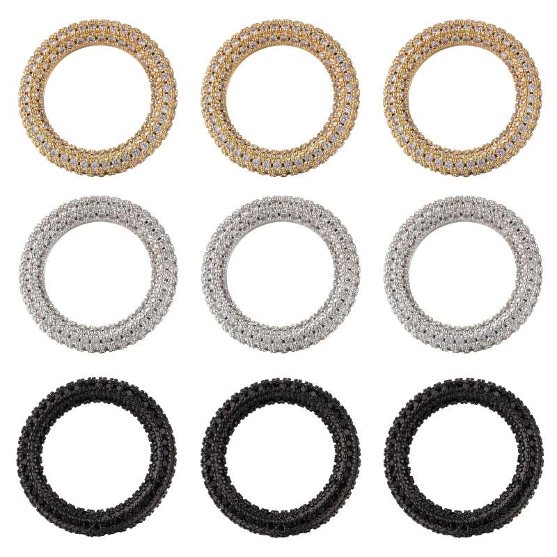 High Quality Pave Micro- Zircon Closed Circle Clasps DIY Jewelry Making Supplies Necklace Pendants Accessories
