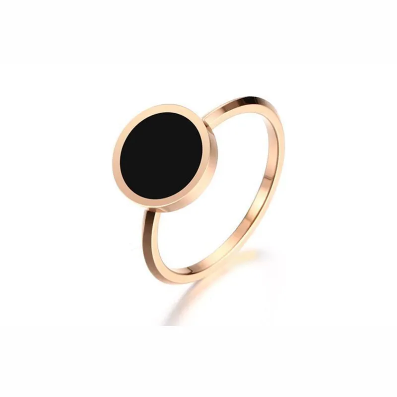 Wedding Ring for Women Minimalist Gold Color Round Acrylic Stone Stainless Steel Rings Jewlery | Украшения и аксессуары