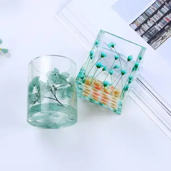 

1 Set Epoxy Resin Silicone Molds, Large Art Resin Molds for Coaster/Ashtray/Flower Pot/Pen Candle Soap Jewelry Holder,Includes