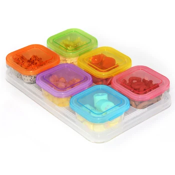 

Multi-square Crisper Box Kitchen Food Storage Box Storage Tank Sealed Plastic Container Coarse Grain Cereal Tank kitchen
