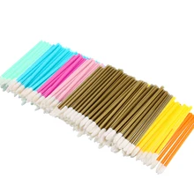 50 шт. одноразовые ватные палочки кисточка для макияжа губ мягкая Губная Помада Тушь для ресниц палочки Аппликаторы чистящие косметические инструменты для макияжа