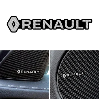 

3D Car Styling Sticker Aluminum Emblem interior Speaker audio Badge for Renault koleos duster megane 2 logan renault clio CAPTUR