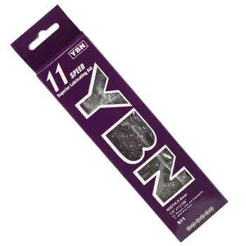 

YBN Single Speed Bicycle Chain BMX Bike Chain with Magic Buckle Fixed Gear Tack 11Speed Bike Bicycle chain 116L