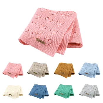 

Baby Blanket Newborn Knitted Cotton Swaddle Stroller Blankets Baby Bath Wrap Shower Toddler Kids Girl Boy Blanket Accessories