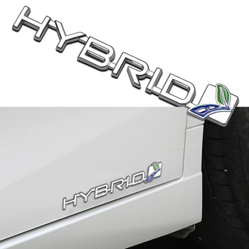 

3D Metal Car styling HYBRID Logo Sticker Decals Modified Exterior Decoration for Ford New energy electric vehicles Accessories