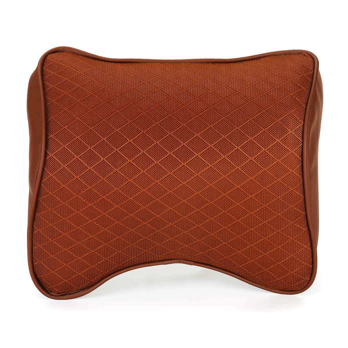 Car Head Neck Pillow Rest Massage Pillow Memory Foam Ergonomic Neck Headrest Car Vehicular Pillow Seat Headrest Accessories - Цвет: Coffee