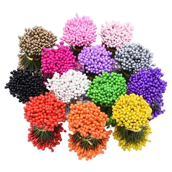 

130pcs/lot 3mm Handcraft Artificial Flowers Stamen Pistil Wedding Party Decoration DIY Wreath Gift Box Scrapbooking Fake Flowers