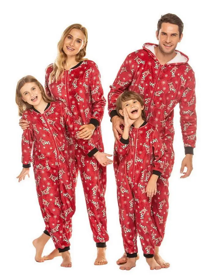 Ekouaer Для мужчин Рождественская Пижама-комбинезон наборы для ухода за кожей, мягкая, удобная, цельная Пижама с капюшоном Мужская мягкая Домашняя одежда, костюмы