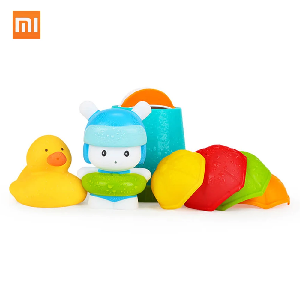 Игровой набор Xiaomi Mitu Hape Happy Water, цветные детские игрушки для ванной, набор, экологическая безопасность, модный мультяшный набор, 7 шт - Цвет: 7PCS Set