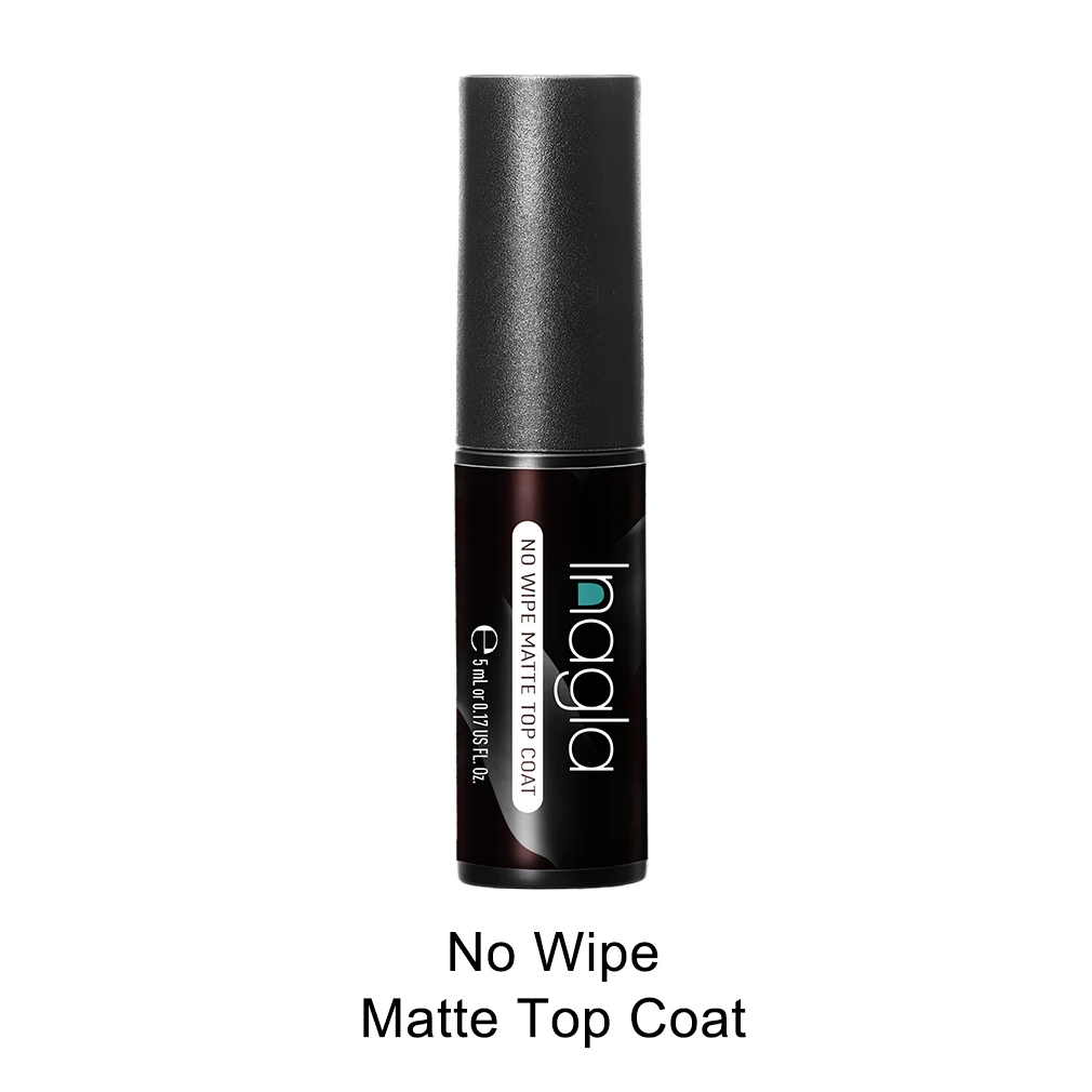 No Wipe Matte Top Inagla флуоресцентный впитывающий базовый гель верхнее покрытие Матовый верхний гель лак для ногтей Гель-лак 8 мл Маникюр длительный цветной гель для ногтей - Цвет: No Wipe Matte Top