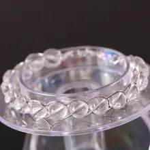 Натуральный камень бусины белый кристалл Энергетический Браслет серебряная проволока обернутый браслет и браслет для женщин ювелирные изделия подарок 1 шт. H083