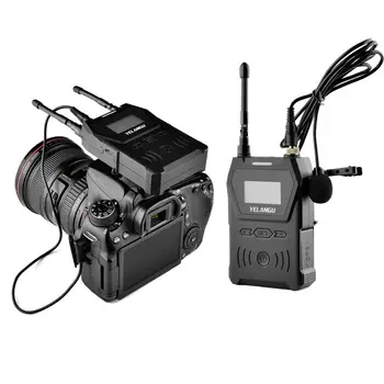 

YELANGU MX4 UHF Recorder with Wireless Microphone Camera Phone Lapel Lavalier Vlog for Mobile Camera Shooting Vlogs