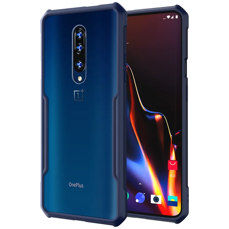 Dark Blue Для Oneplus 7 Pro Чехол Shookproof прозрачный Xundd защитный чехол подушка безопасности Бампер чехол кольцо Kictick для 1+ 7 Pro крышка - Цвет: Dark Blue