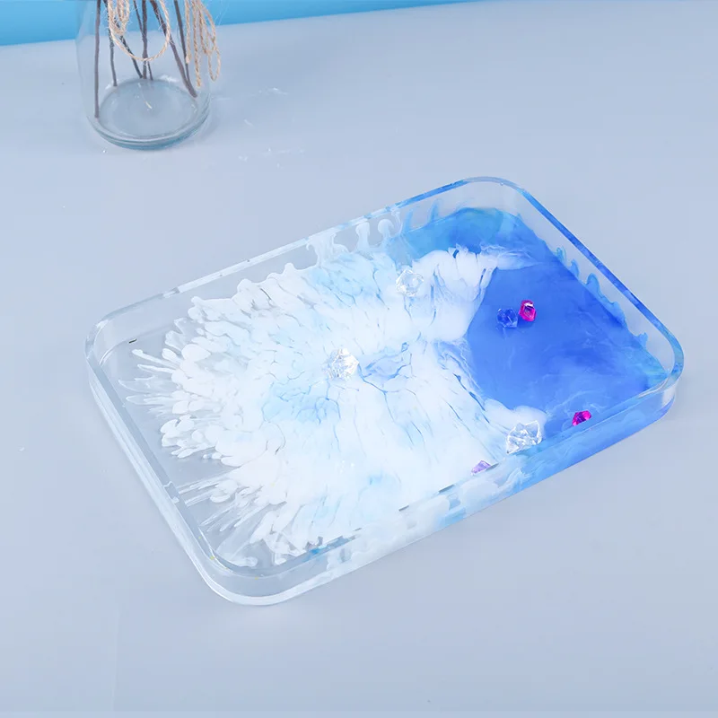 YZY Super Big Dish Mold Funny DIY Silicone Mold Resin Make Your Own Tray Plate Epoxy Resin Molds Fluid Art Supplies Home Deco