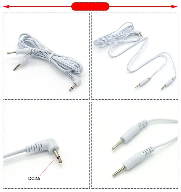 E-Stim Black Devices Te-ns Stim Electric Shock Accessories Massager Product  Stimulator Electro Unit 1 Power Box+1 DC2.5 Pin 2.0 Wires+4 Rings. 