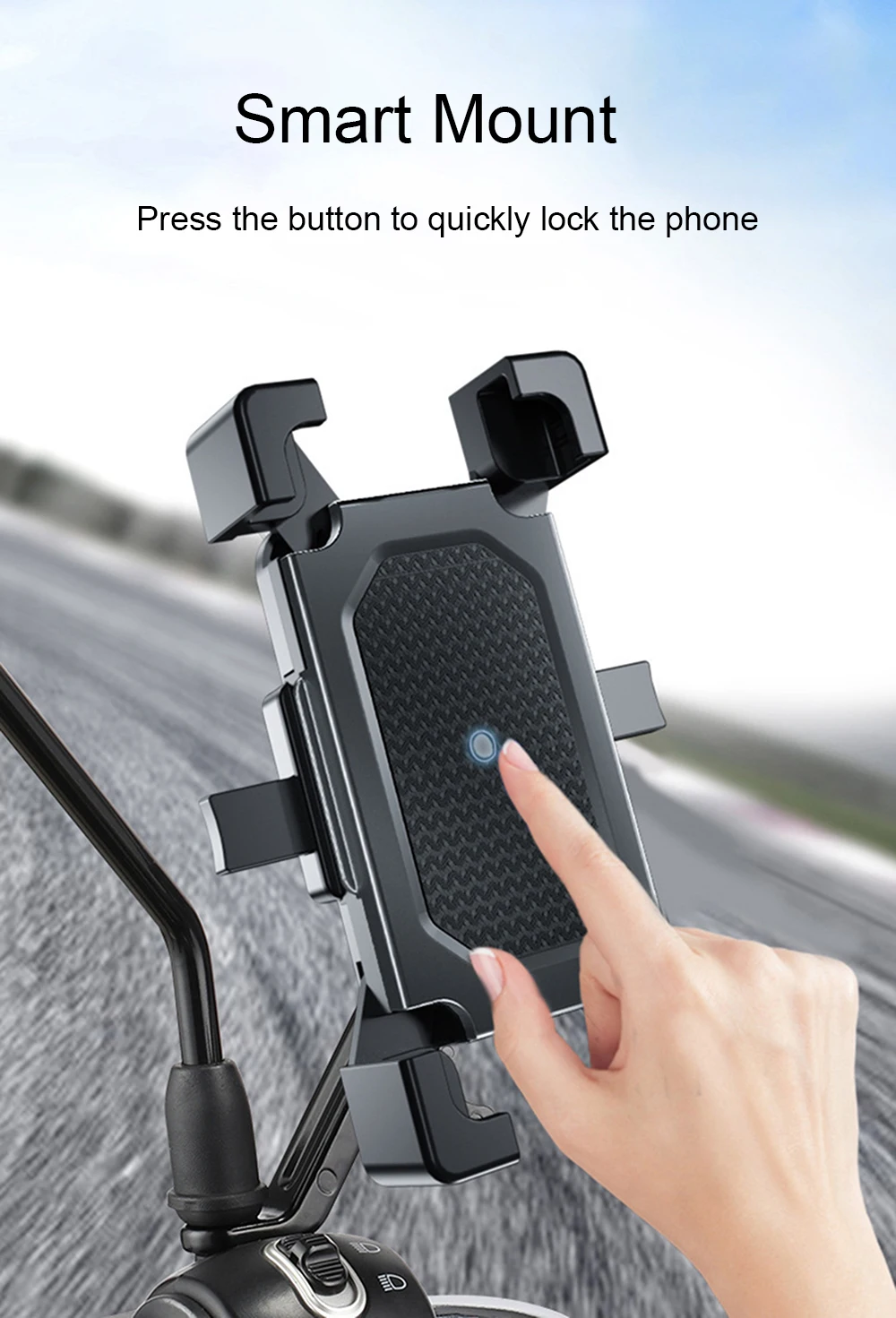 Motorcycle Bicycle Moto Bike Mobile Cell Phone Navigation Holder handlebar Rearview Mirror Mount Clip Bracket For iPhone Samsung