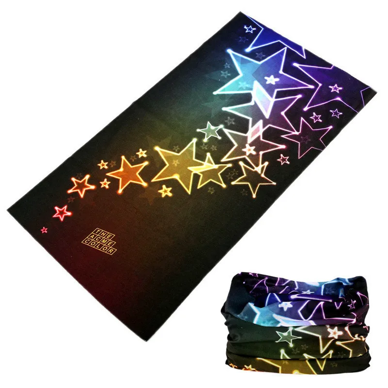 cheap New Design 3D Star Printing Head Scarf Bandana Buffe Magic Seamless Cycling Bandana Outdoor Bike Tubular Neck Warmer Face Mask