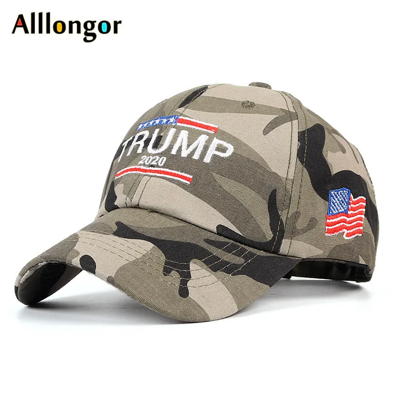 

Donald Trump Hat 2020 Camouflage Baeball Caps Men USA 3D Embroidery Letter make america great again Bone Masculino camo Army Cap