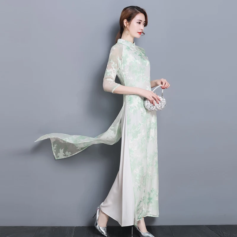 Новое весеннее традиционное китайское платье женские атласные Qipao летние сексуальные винтажные Cheongsam Цветочные Размеры S M L XL XXL 3XL YM1220