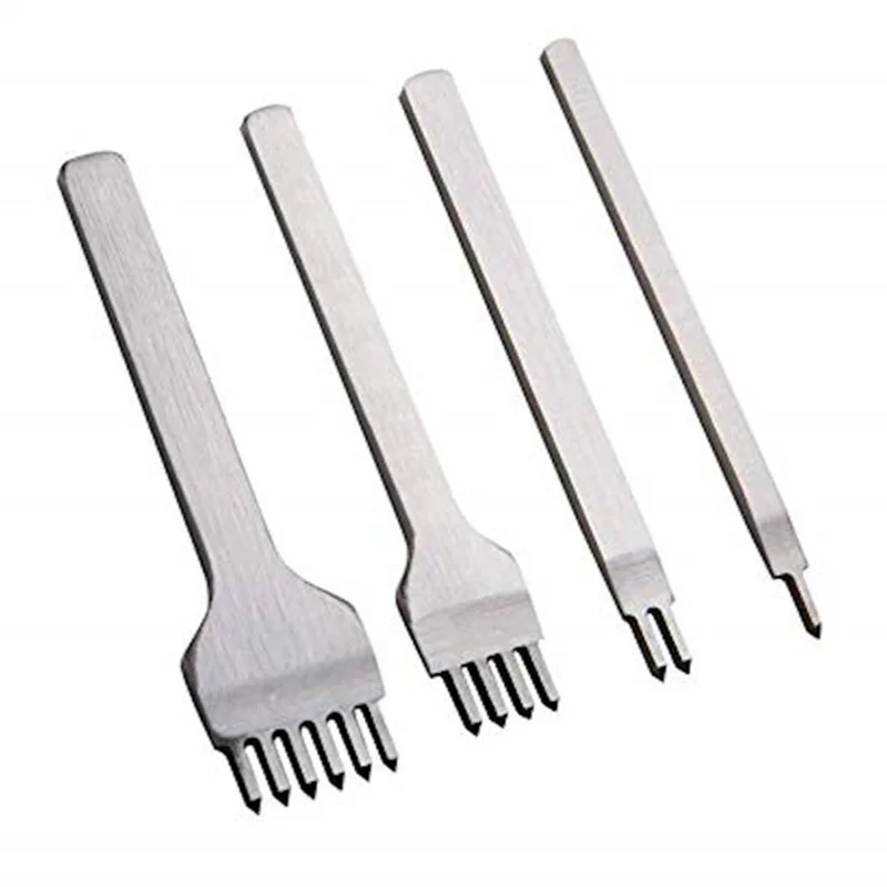 4 шт./компл. инструменты для работы с кожей дыроколы ручной БЕЛЫЕ СТАЛЬНЫЕ