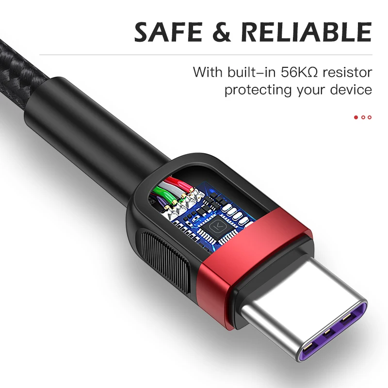 Кабель KUULAA type c для Xiaomi redmi note 9 8 7 usb кабель быстрой зарядки быстрое зарядное