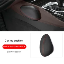 Автомобильное сиденье, подушка для ног, Кожаная подушка для ног, удобный наколенник, поддержка бедра для BMW серии, прочная, мягкая, удобная