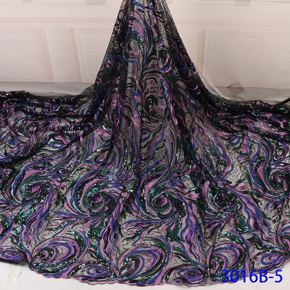 

Tulle Lace Fabric Sequins Lace Fabric Embroidery Fabric Nigerian Sequence Lace Wedding Dress