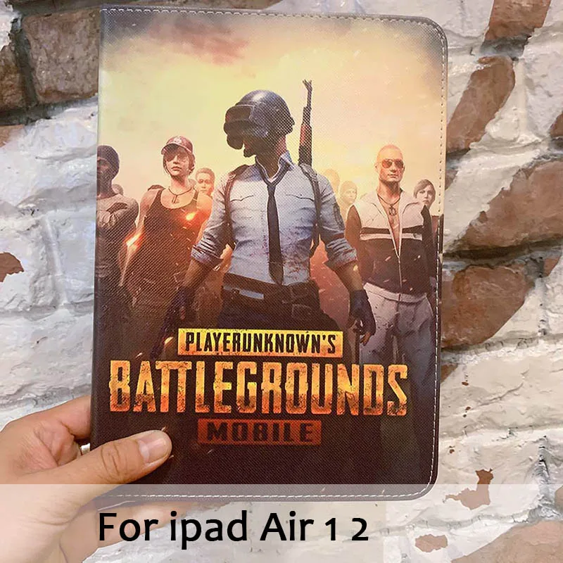 Чехол для планшета для Apple ipad air air1 2 ipad 9,7 PUBG защитный чехол с подставкой для ipad Mini 1 2 3 4 5 - Цвет: Золотой