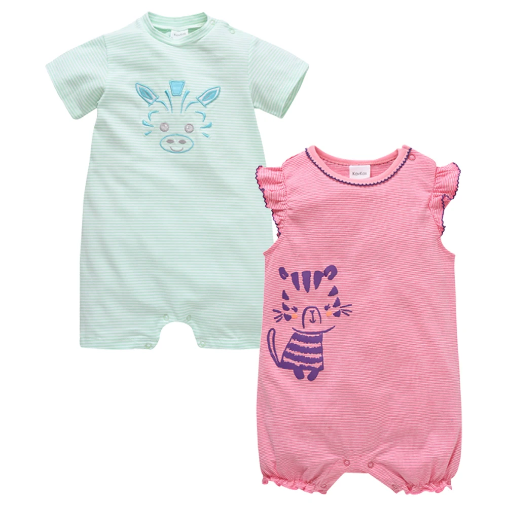 Honeyzone Summer Overalls for Children Short Sleeve Baby Girl Romper For Newborns 100% Cotton Winter Jumpsuit roupa de bebe | Детская
